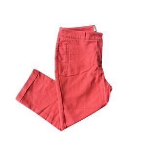 CHICO’S Women’s So Slimming Crop Ankle Cuff Pants Size 1.5 M 10/12 Stretch W34